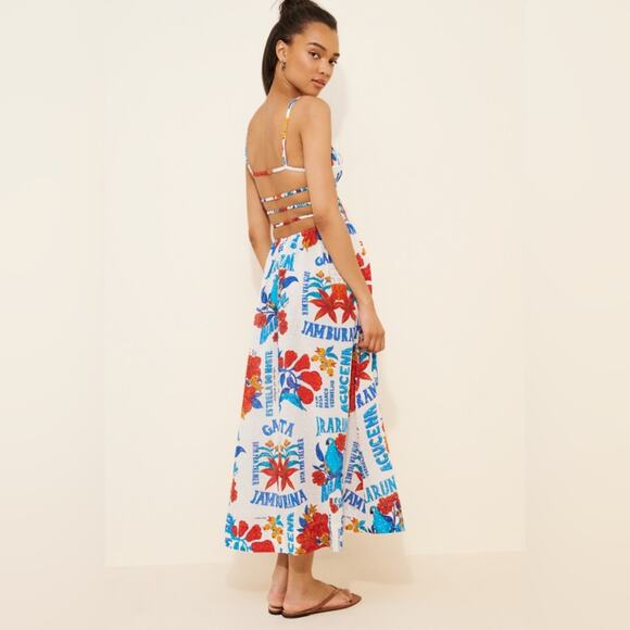 Farm Rio Sleeveless Smocked Printed Dress - Picture 5 of 11